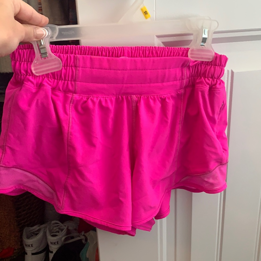 Sonic pink lululemon shorts (has slight stain on back)